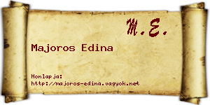 Majoros Edina névjegykártya